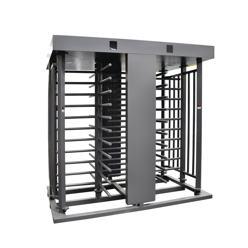 Torniquete Doble / Cuerpo Completo / Interior/Exterior / 100% Acero con Pintura Gris / EJE CENTRAL con Pintura Gris / Acabado de Lujo / Alto Tráfico