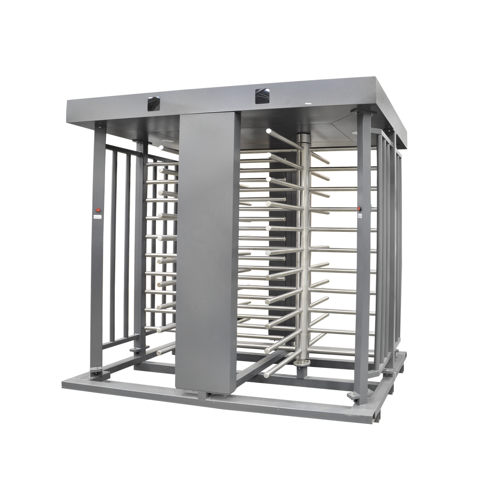 Torniquete Doble / Cuerpo Completo / Interior/Exterior / 100% Acero con Pintura Gris / EJE CENTRAL de Acero Inoxidable / Acabado de Lujo / Alto Tráfico