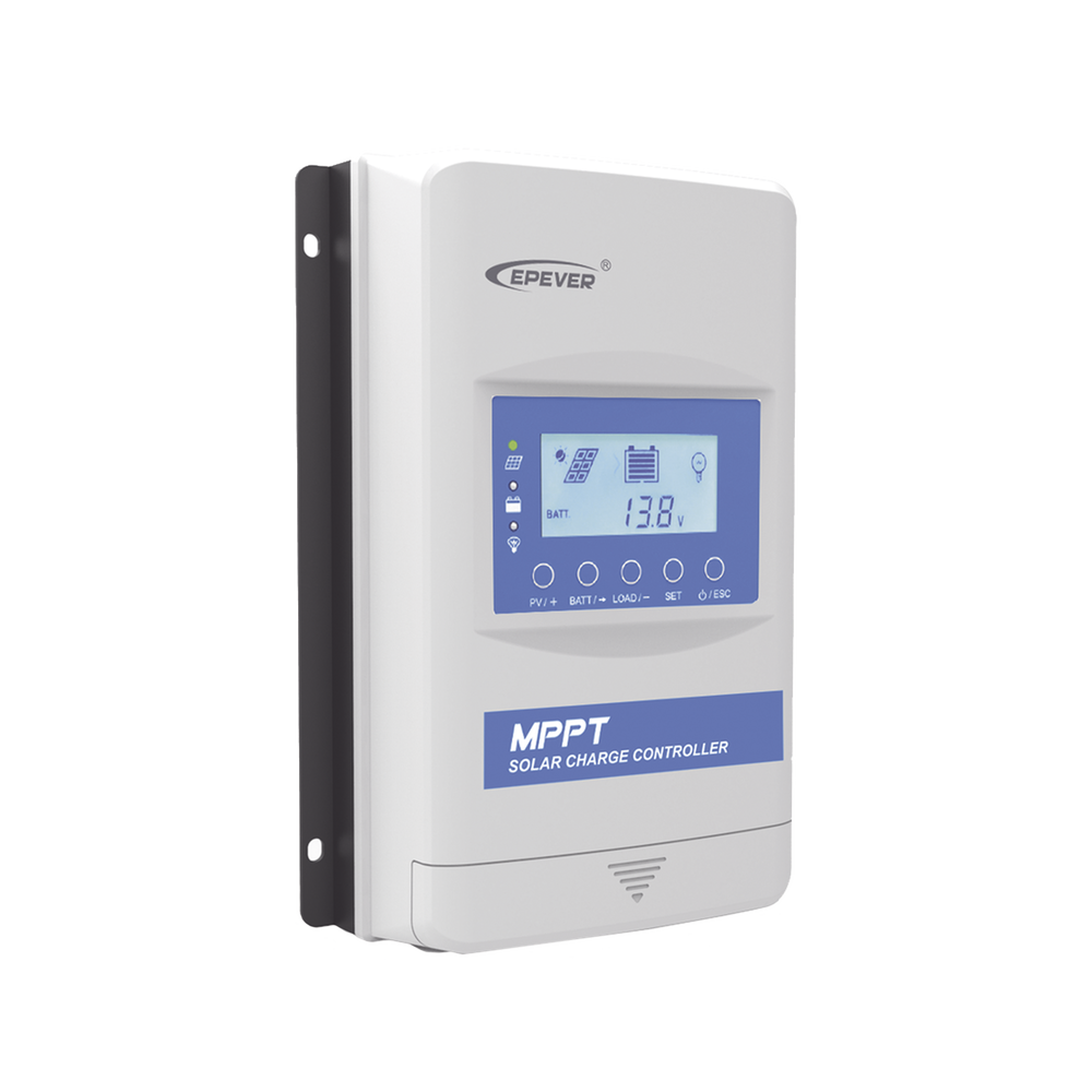 Controlador Solar MPPT 40A, Máximo Voltaje de Circuito Abierto Voc 100Vcc, Programado p/ Bateria de Litio en sistema a 12V