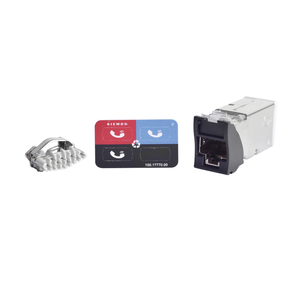 Jack Z-MAX Cat5e, Blindado, Montaje híbrido en Placa de Pared (Plano y Angulado), Color Negro