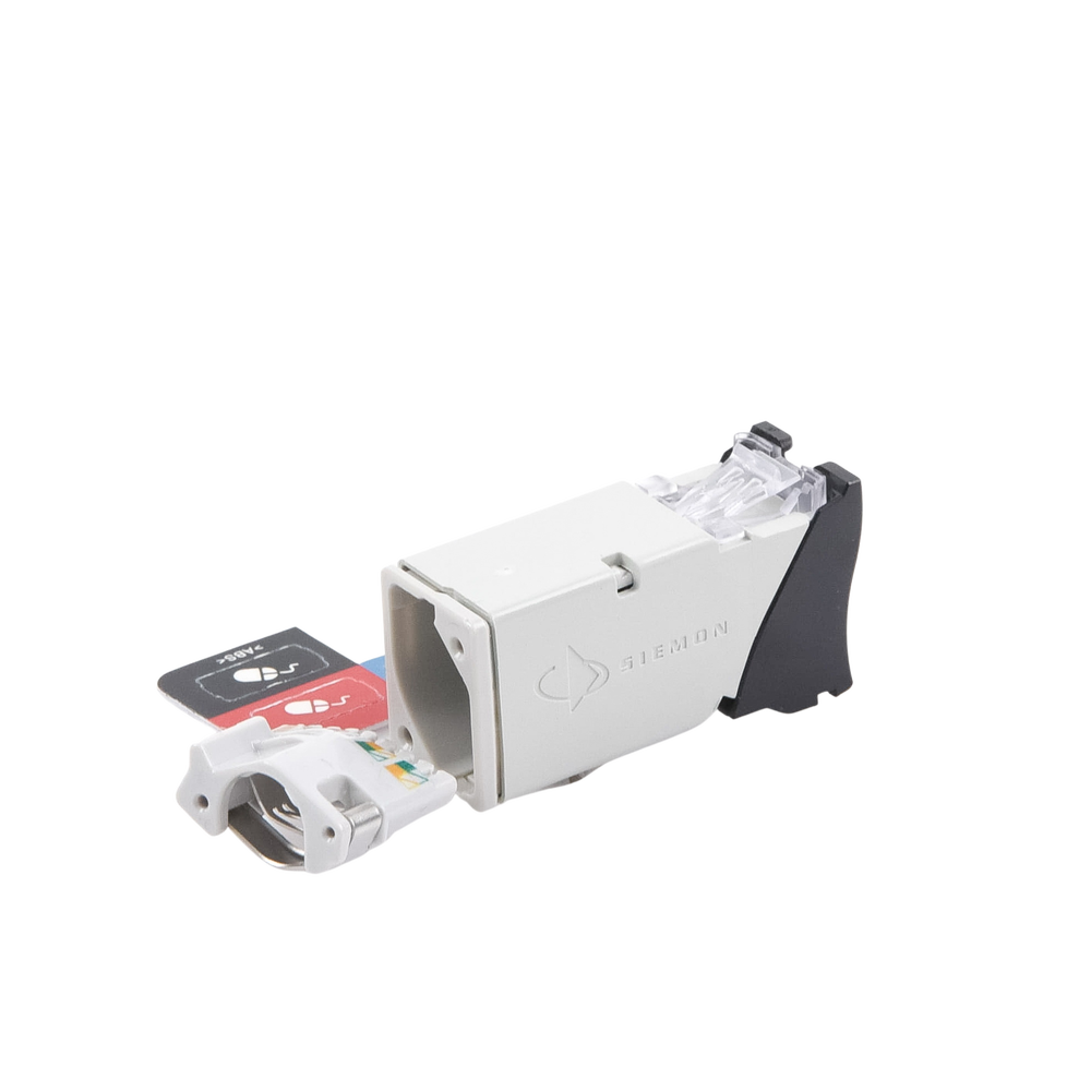 Jack Z-Max UTP Categor?a 6, Montaje H?brido en Placa de Pared (Plano y Angulado), Color Negro - Image 2