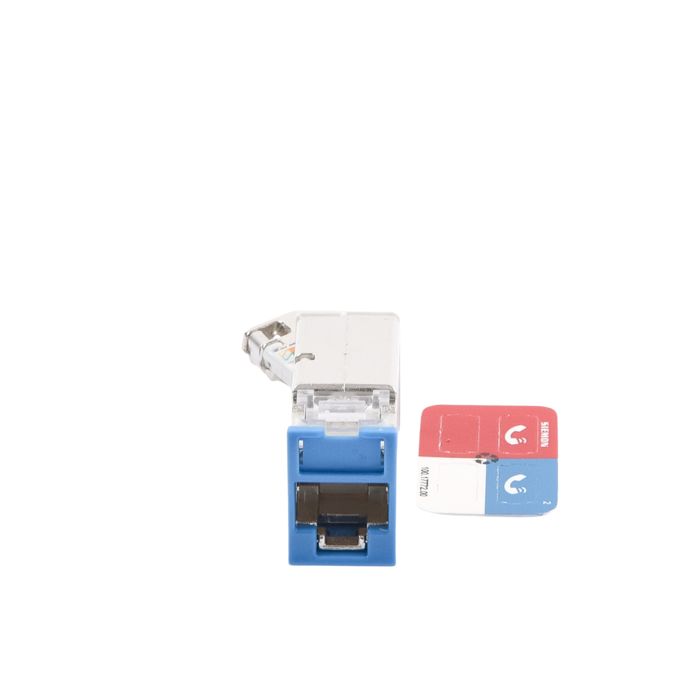 Jack Z-MAX Cat6A, Blindado, Montaje H?brido en Placa de Pared (Plano y Angulado), Color Azul - Image 3