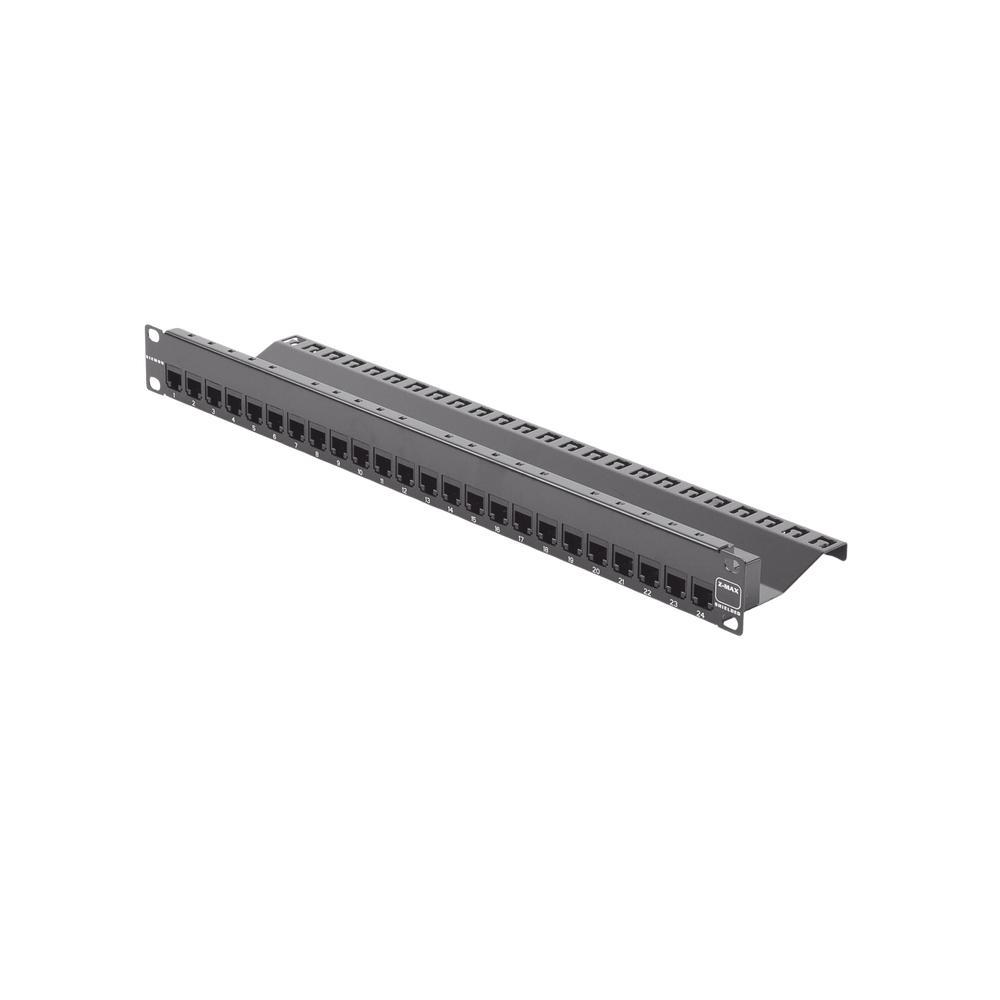 Patch Panel Z-Max de 24 Puertos, Blindado, Precargado con Jacks Categor?a 6A, Plano, 1UR - Image 2