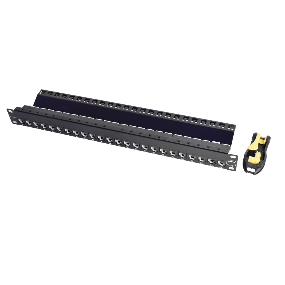 Patch Panel UTP Z-MAX de 24 Puertos, Precargado con Jacks Categor?a 6, Plano, 1UR - Image 3