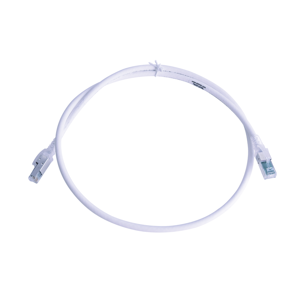 Patch Cord Z-MAX Cat6A S/FTP, CM/LS0H, 0.91 Metros (3 Pies), Color Blanco, Versi?n Bulk (Sin Empaque Individual)