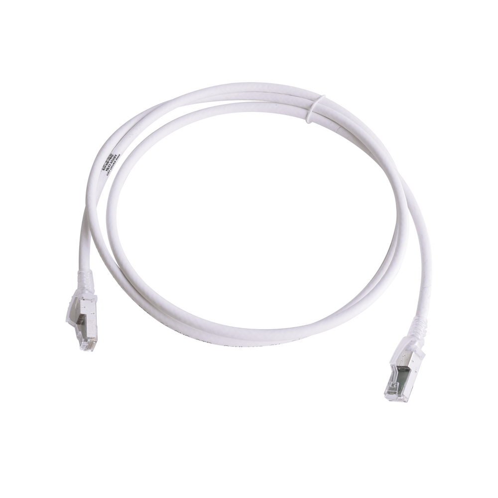 Patch Cord Z-MAX Cat6A S/FTP, CM/LS0H, 1.52 Metros (5 Pies), Color Blanco, Versi?n Bulk (Sin Empaque Individual)