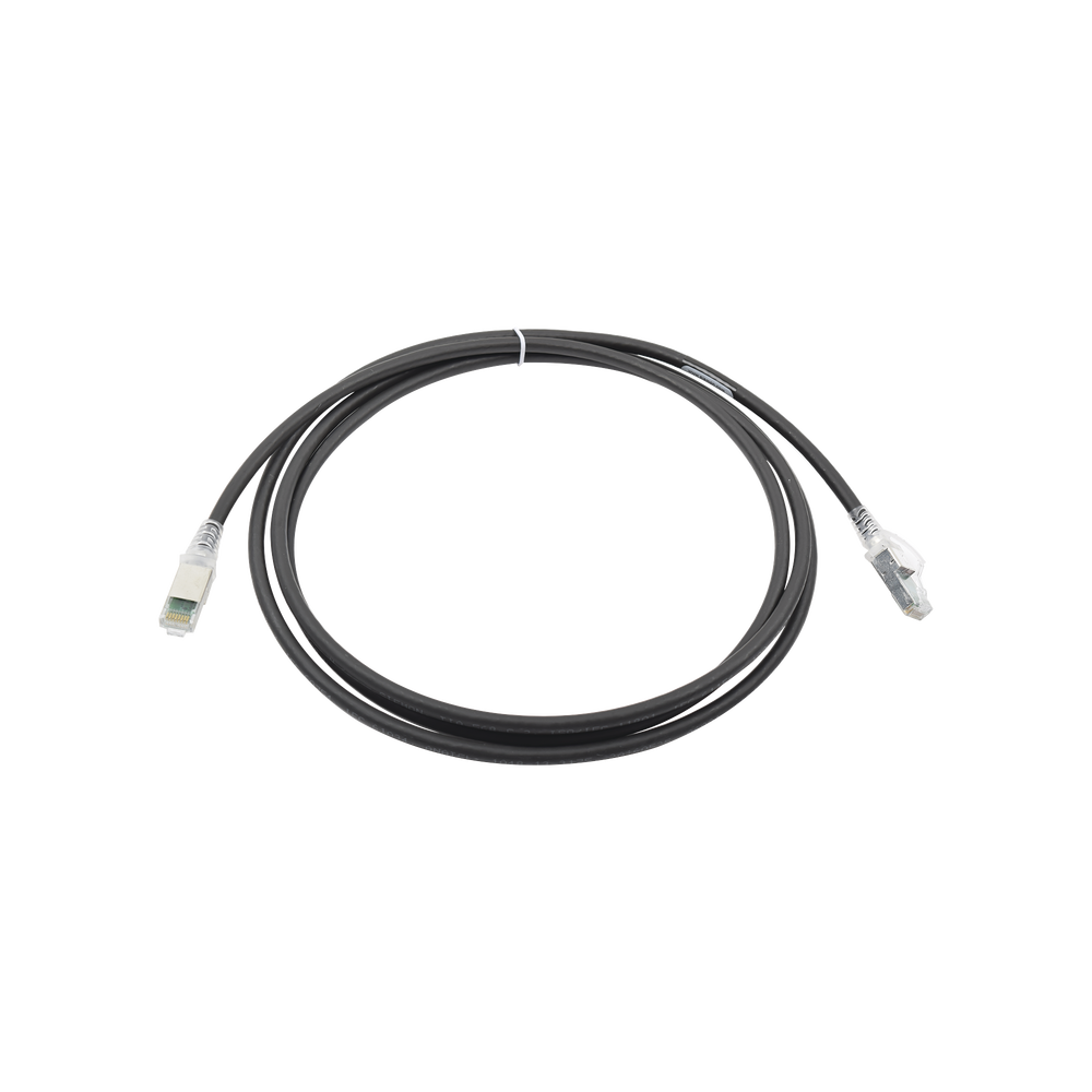 Patch Cord Z-MAX Cat6A S/FTP, CM/LS0H, 7ft, Color Negro, Versión Bulk (Sin Empaque Individual)