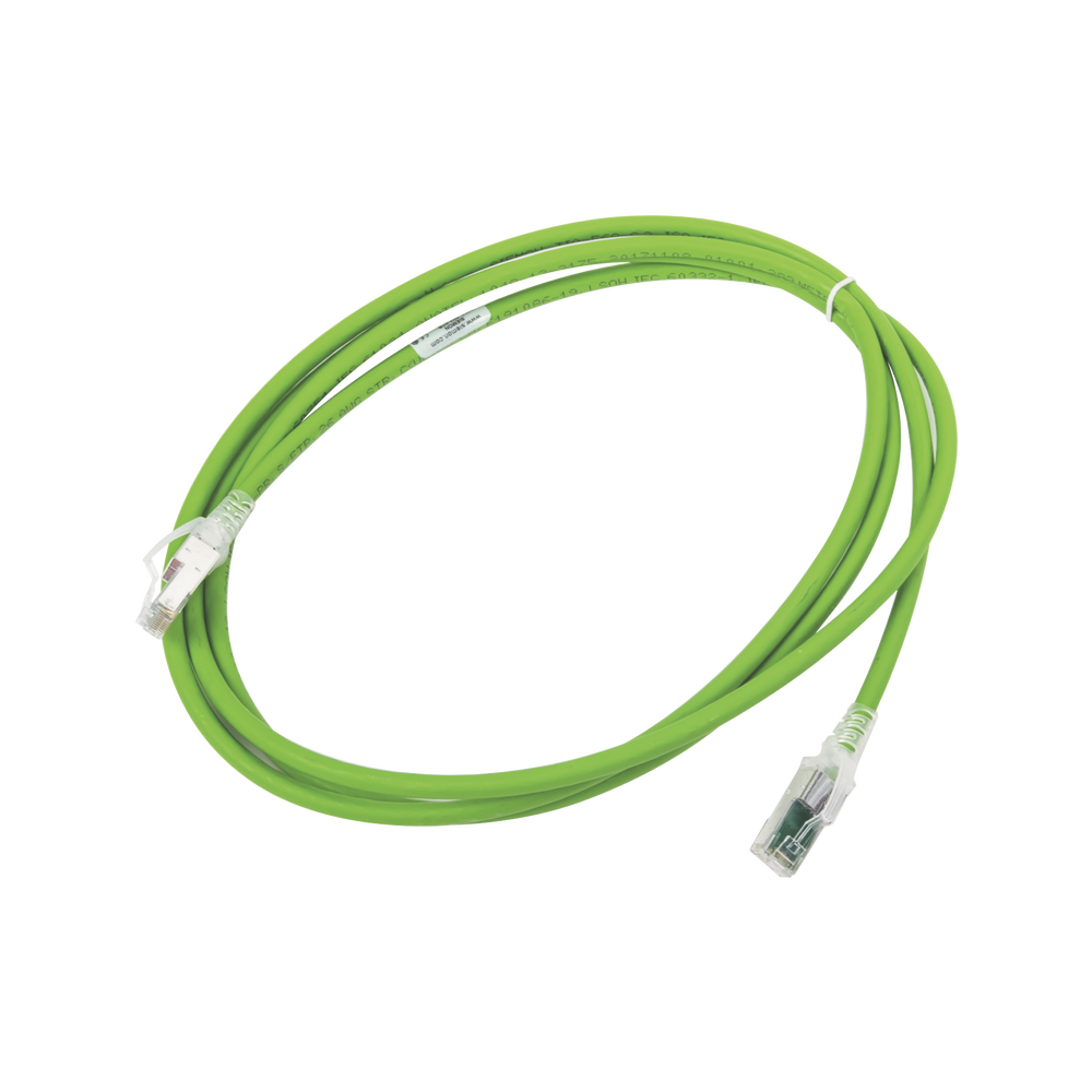 Patch Cord Z-MAX Cat6A S/FTP, CM/LS0H, 2.13 Metros (7 Pies), Color Verde, Versi?n Bulk (Sin Empaque Individual)