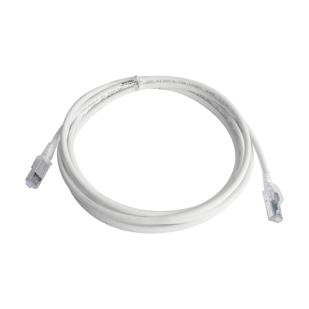 Patch Cord Z-MAX Cat6A S/FTP, CM/LS0H, 3.05 Metros (10 Pies), Color Blanco, Versi?n Bulk (Sin Empaque Individual)