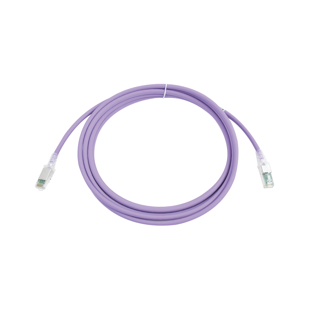 Patch Cord Z-MAX Cat6A S/FTP, CM/LS0H, 3.05 Metros (10 Pies), Color Violeta, Versi?n Bulk