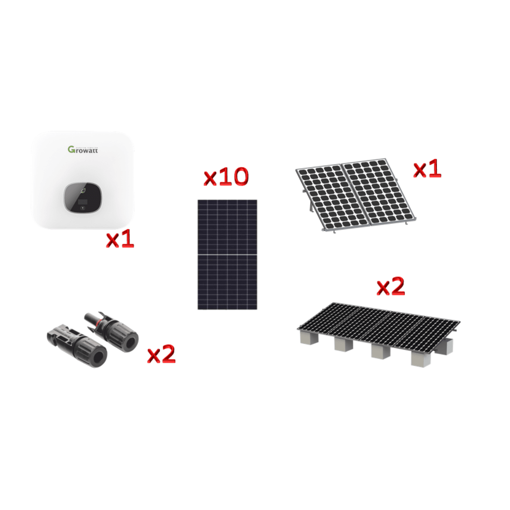Kit Solar Interconexion  / 6 kW  220Vca / Inversor GROWATT / Montaje Incluido