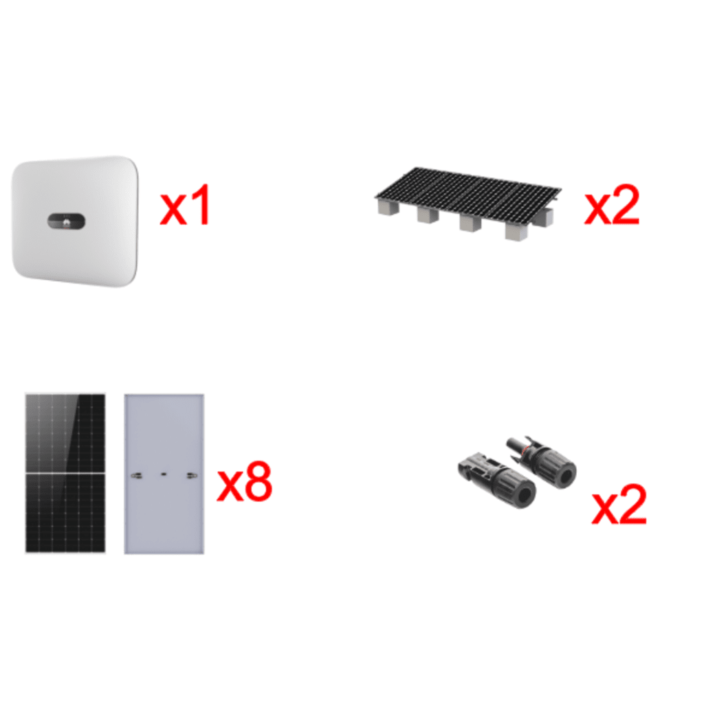 Kit Solar Interconexion  / 5kW  220Vca / Inversor HUWAEI / Montaje Incluido