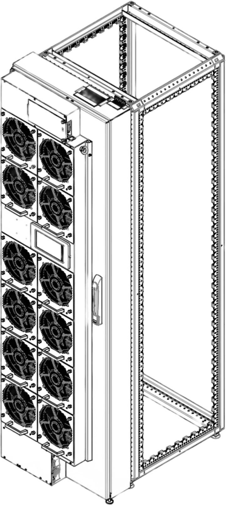 Enfriador de Puerta Trasera RackChiller RDHX PRO Activo, Agua Refrigerada, 42U 800W, 12 Ventiladores DC, Componentes Intercambiables en Caliente, IP20, 195-277V, Monitorización Ethernet - Image 2