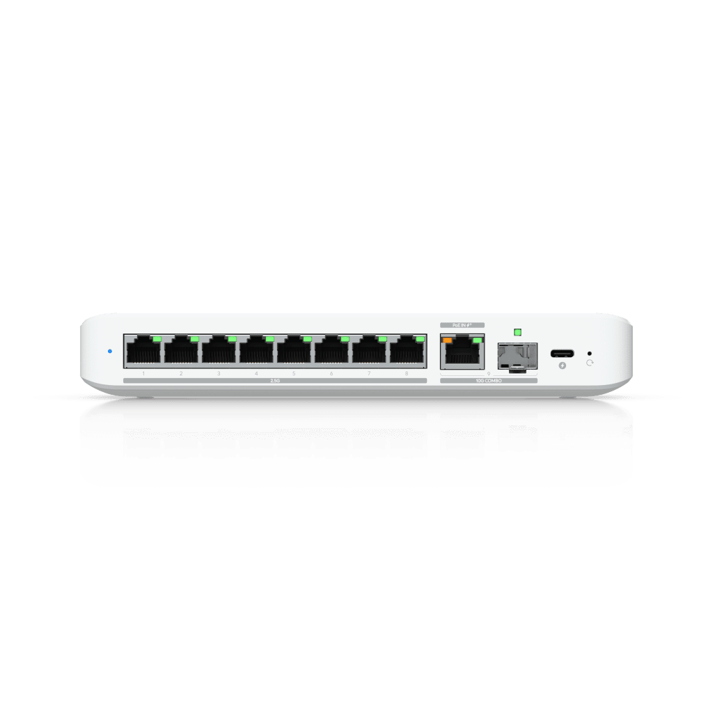 USW Flex 2.5G Switch de 8 Puertos 2.5GbE, con un Puerto de Enlace Ascendente Combinado RJ45/SFP+ de 10 GbE, Incluye Adaptador ca/cc - Image 2