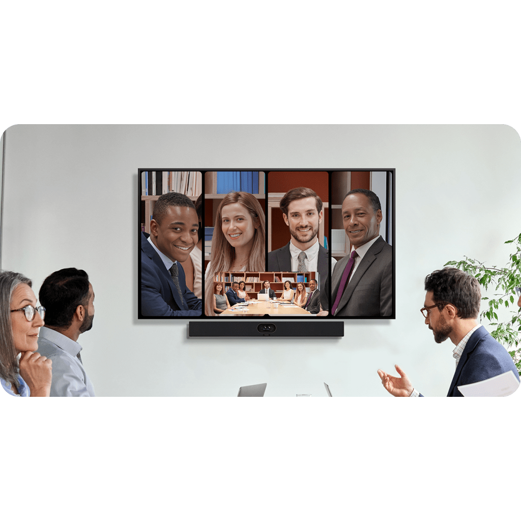 Barra de Videoconferencia todo en uno SmartVision 40 de Yealink para Salas de Conferencia Pequeñas y Medianas con IA y Seguimiento de Voz - Image 3