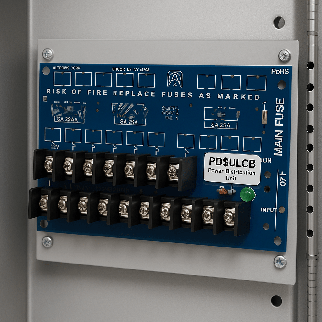 Módulo de Distribución de Energía UL PD8ULCB / 8 Salidas Clase 2 PTC Protegidas / Entrada 12-24VDC o 24-28VAC / Auto-resetable / Montaje Incluido / Garantía de Por Vida - Image 2