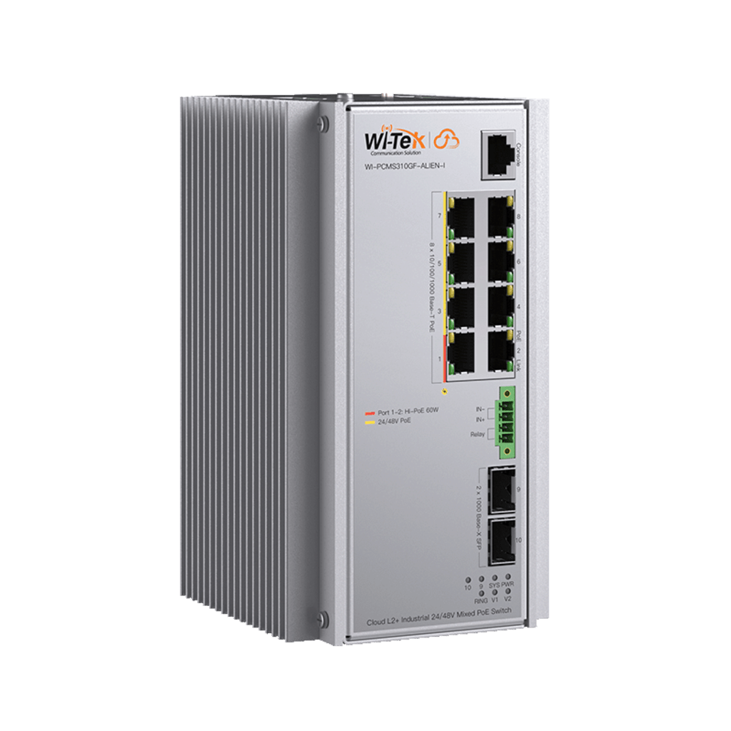 Switch Industrial Administrable Gigabit con 2 Puertos PoE bt + 6 Puertos PoE af/at o 24 V Pasivo + 2 SFP Gigabit, 240 W - Image 3
