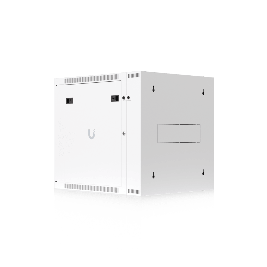 UACC Rack Cabinet 12U (600 x 703 mm) - Gabinete Cerrado para Montaje en Pared con Puerta Frontal Perforada, Puerta Trasera Abatible (Swing-Out) y Paneles Laterales Removibles con Llave - Image 3