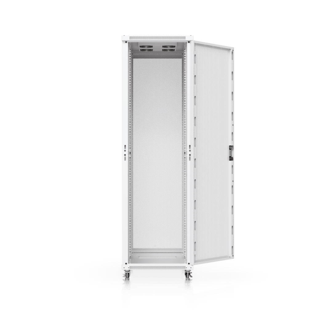 UACC Rack Cabinet 42U (600 × 1000 mm) – Gabinete de Piso Totalmente Ensamblado con Ventiladores Integrados, Paneles Removibles, Ruedas con Seguro y Puerta Frontal Perforada para Óptimo Flujo de Aire - Image 3