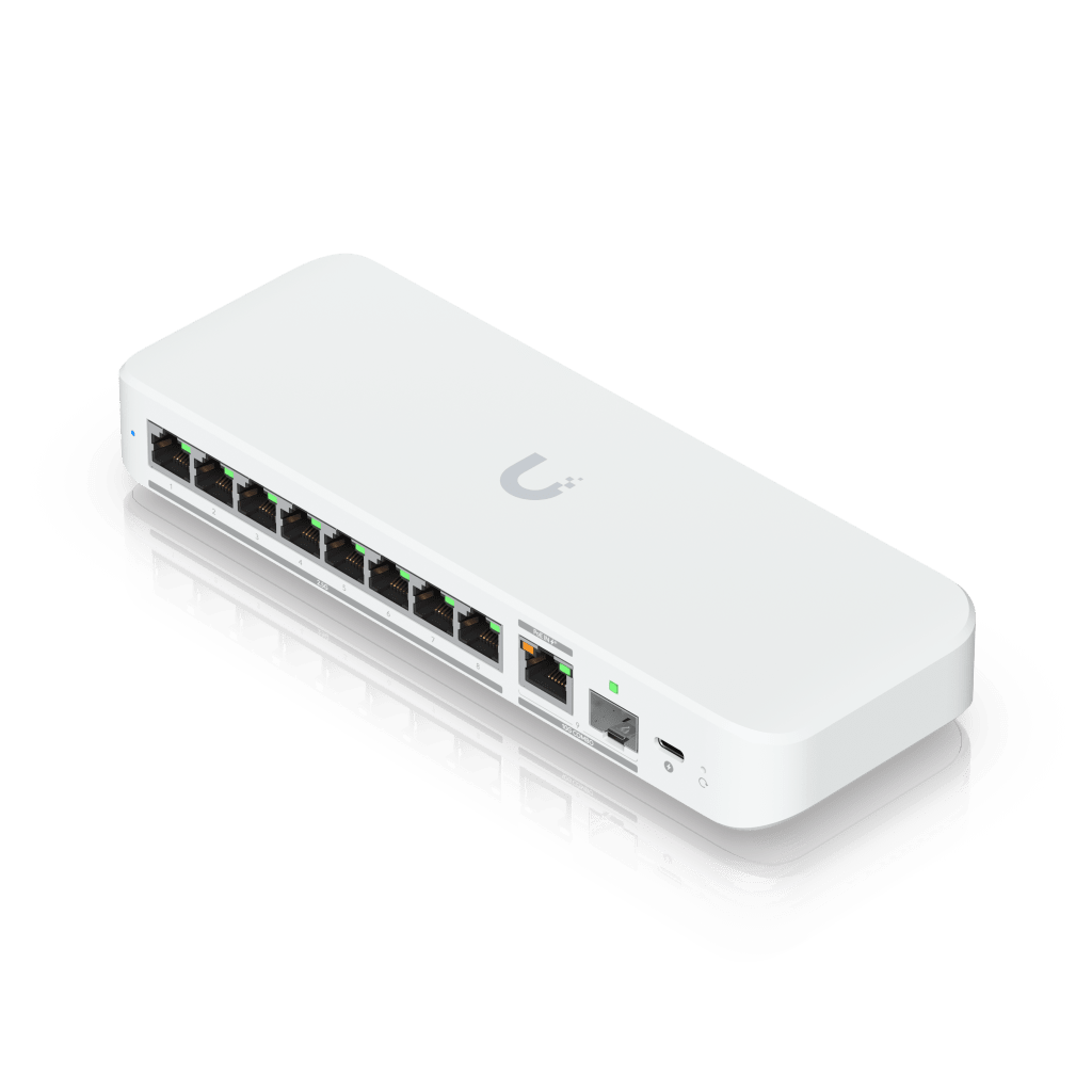 USW Flex 2.5G Switch de 8 Puertos 2.5GbE, con un Puerto de Enlace Ascendente Combinado RJ45/SFP+ de 10 GbE, Incluye Adaptador ca/cc - Image 4