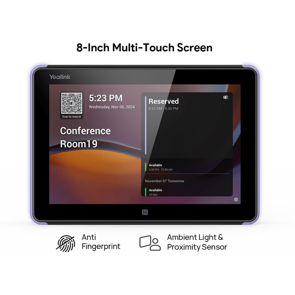 Panel Touch Para Programación De Salas De Reuniones Todo En Uno Con Indicadores LED Laterales Moderno y Ultrafino - Image 4