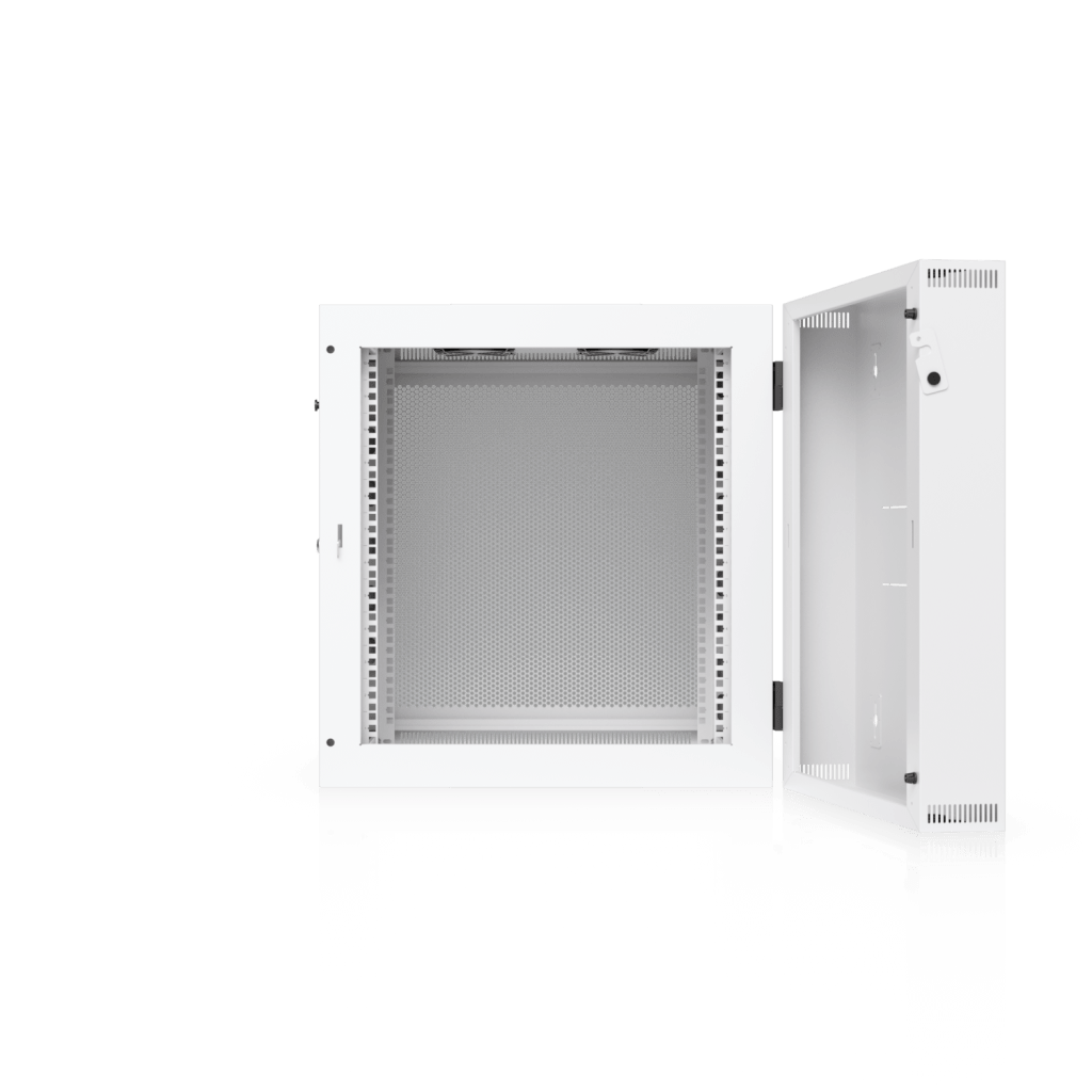 UACC Rack Cabinet 12U (600 x 703 mm) - Gabinete Cerrado para Montaje en Pared con Puerta Frontal Perforada, Puerta Trasera Abatible (Swing-Out) y Paneles Laterales Removibles con Llave - Image 5