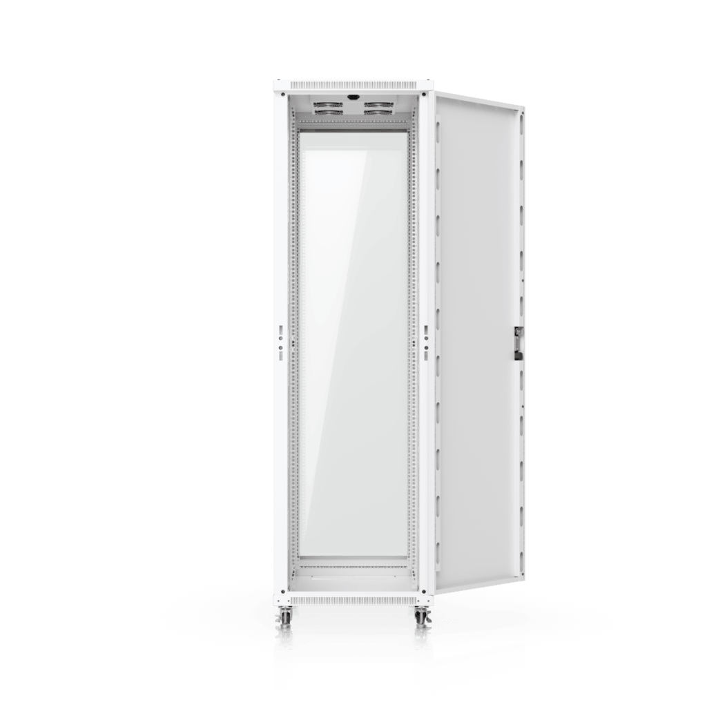 UACC Rack Cabinet 42U (600 × 1000 mm) – Gabinete de Piso Totalmente Ensamblado con Ventiladores Integrados, Paneles Removibles, Ruedas con Seguro y Puerta Frontal de Vidrio Templado - Image 5