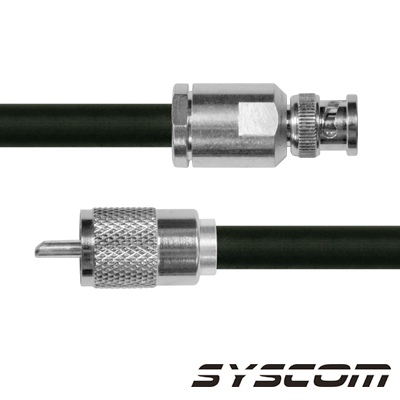 Cable Coaxial RG-214/U de 110 cm (43.31 pulgadas), con Conectores BNC Macho a UHF Macho (PL-259).