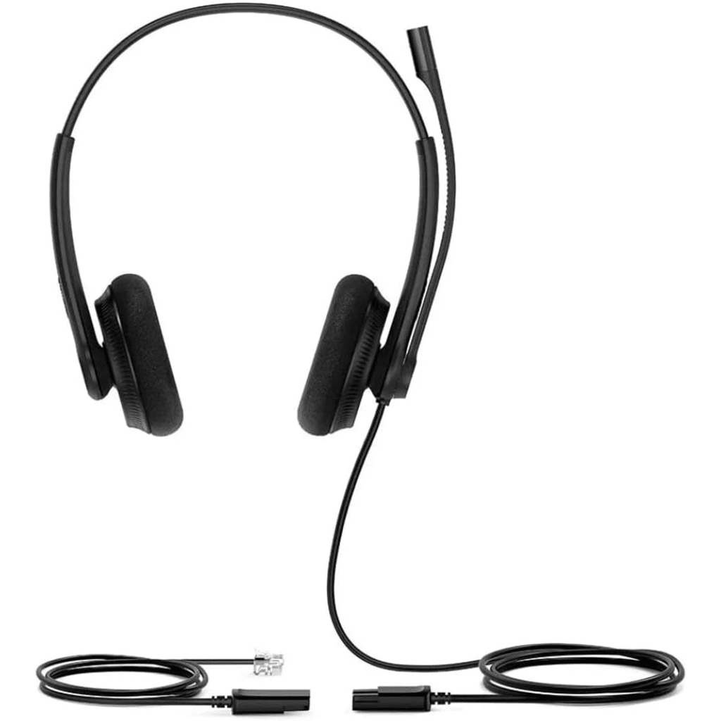 Diadema Alámbrica YHS34 Dual de Yealink QD a RJ9 con Almohadillas de Esponja - Image 2