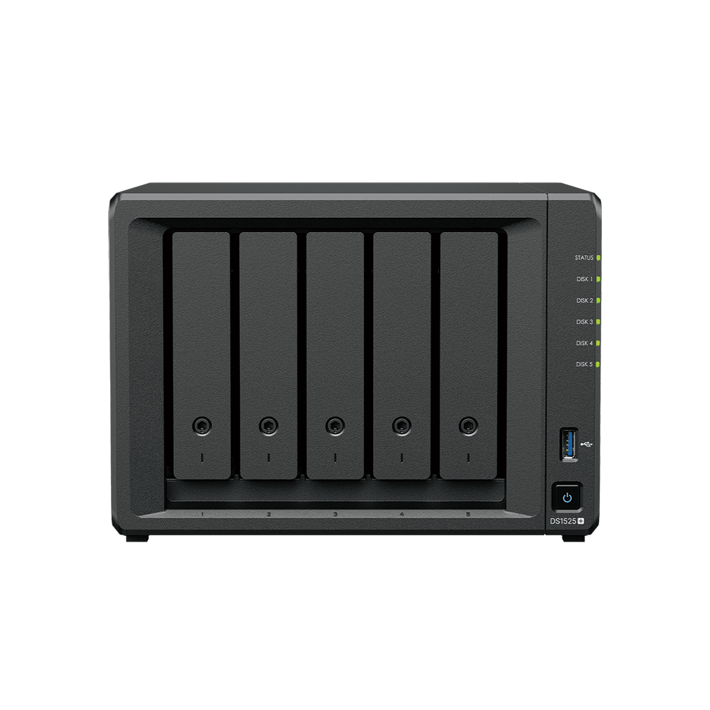 NAS DiskStation DS1525+ | 5 Bahías | Expansión hasta 15 Bahías | 2 Puertos 2.5GbE | Soporte 10GbE | Almacenamiento en Caché SSD | Hasta 300 TB de Capacidad | Compatible con Virtualización y Vigilancia. - Image 2