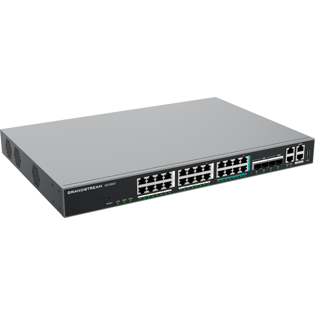 Router Todo-en-Uno GCC6021 con PBX de 50 Extensiones + Firewall + VPN + Switch de 16 Puertos GbE + 4x SFP+ 10 GbE y 8x 2.5 GbE / Gestión en la Nube con GDMS - Image 2