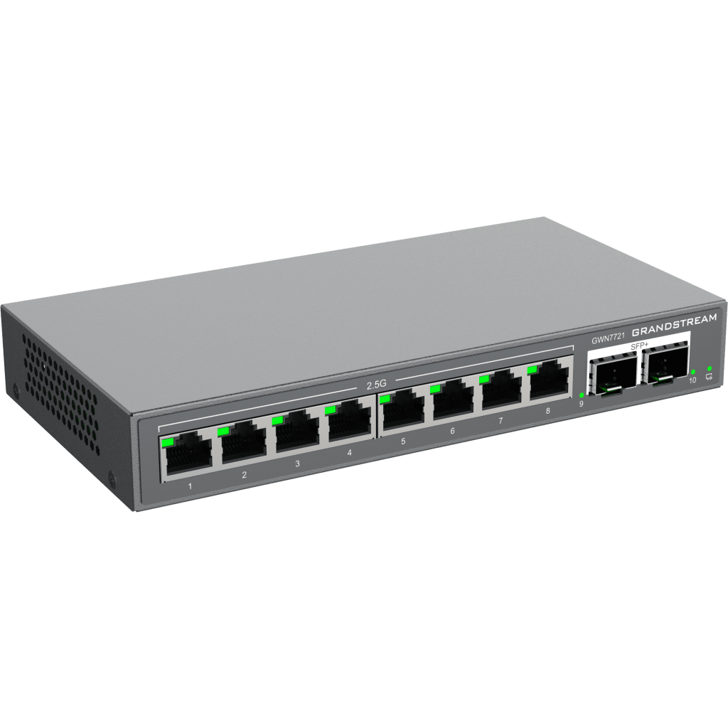 Switch L2 Lite Administrable de 10 Puertos / 8 Puertos Ethernet 2.5 Gigabits / 2 Puertos SFP+ 10 Gigabits / VLAN / QoS / Montaje en Escritorio o Pared / Compatible con GDMS - Image 2