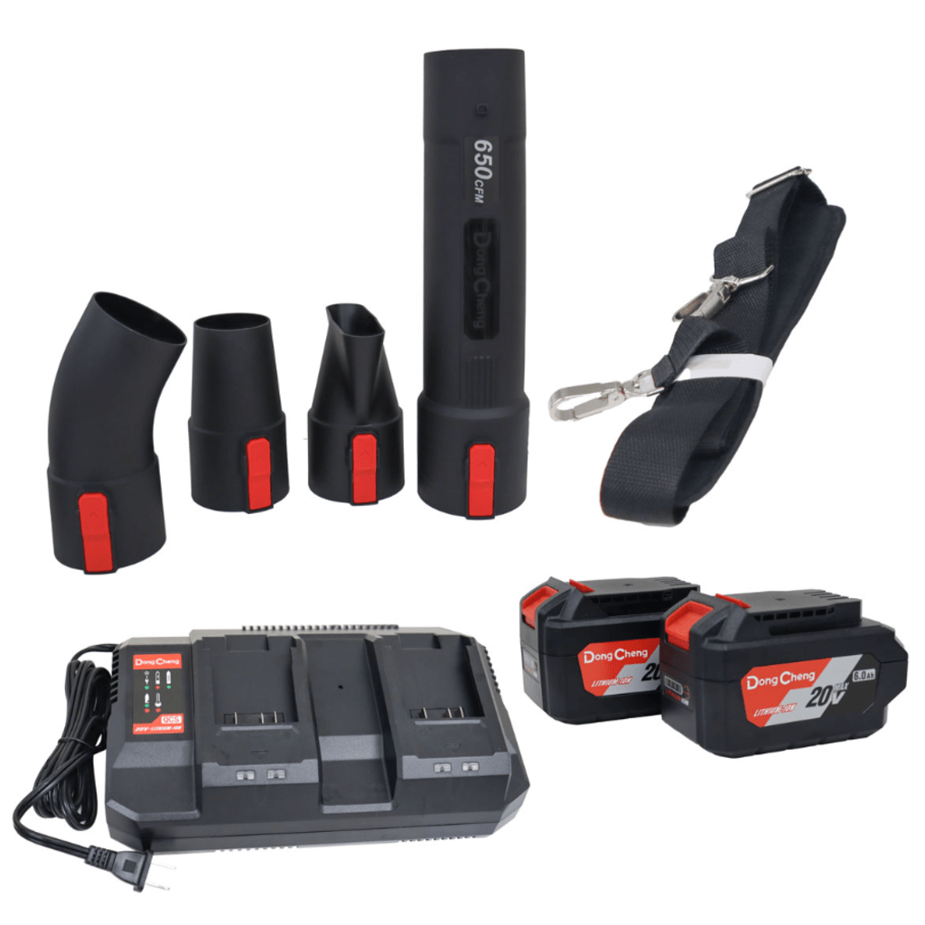 Sopladora Inalámbrica de 20V+20V, Incluye 2 baterías de 20V/6.0Ah, Cargado doble y 3 Boquillas. - Image 2