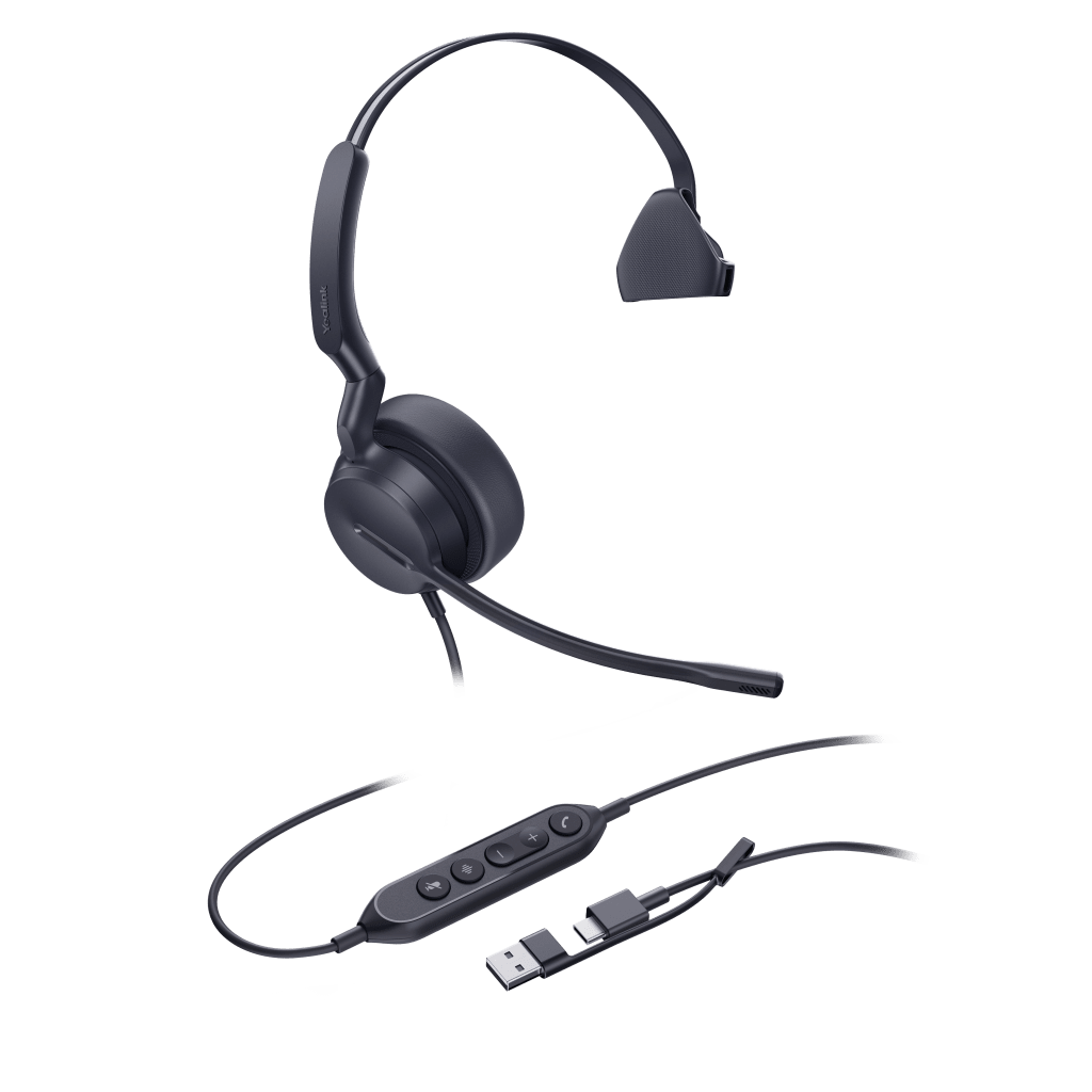 Diadema Alámbrica Yealink UH44 Mono USB-C/A Certificada con Microsoft Teams - Image 2