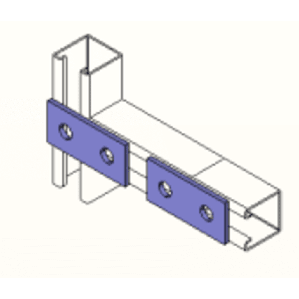 Conector 9 cm, 2 Perforaciones.