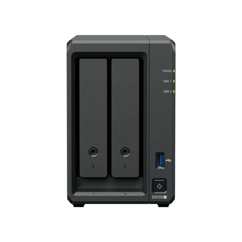 NAS Synology DiskStation DS725+ | 2 Bahías | Expandible hasta 7 Unidades | 2 Ranuras M.2 NVMe | Puerto 2.5GbE | Rendimiento 276 MB/s Lectura y 224 MB/s Escritura | Compatible con Unidad de Expansión DX525. - Image 2