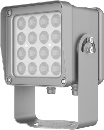 Lampara IR de Luz Continua / 16 Lámparas LED / Distancia Efectiva 16 a 25 metros / Cobertura 40° / Exterior IP66 - Image 2