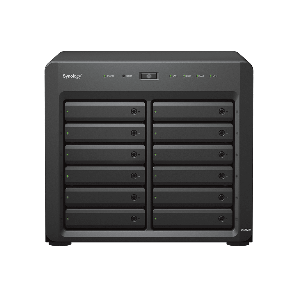 NAS Synology DiskStation DS2422+ | 12 Bahías | Expandible a 24 Bahías | Procesador AMD Ryzen Quad-Core | Hasta 32 GB DDR4 ECC | Caché NVMe SSD | Redes 10/25GbE | Compatible con Virtualización y Vigilancia. - Image 2