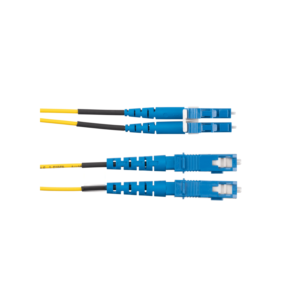 Jumper de Fibra Optica Monomodo 9/125 OS2, LC-SC Duplex, OFNR (Riser), Color Amarillo, 15 Metros (49.21 Pies) - Image 2