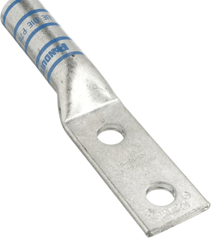 Zapata de compresión LCC400-12-6 para cal. 400 Kcmil, Doble barreno para tornillo prisionero de 1/2, Espaciado de orificios 44.5mm, 1 Pz - Image 2