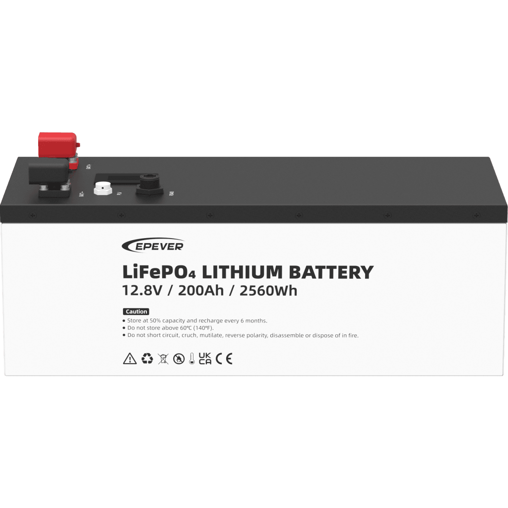 Batería de litio LiFeO4 12.8Vcc, 200Ah, 2.56Kwh, Pantalla LCD para Monitoreo Local, Carcasa Metálica - Image 2