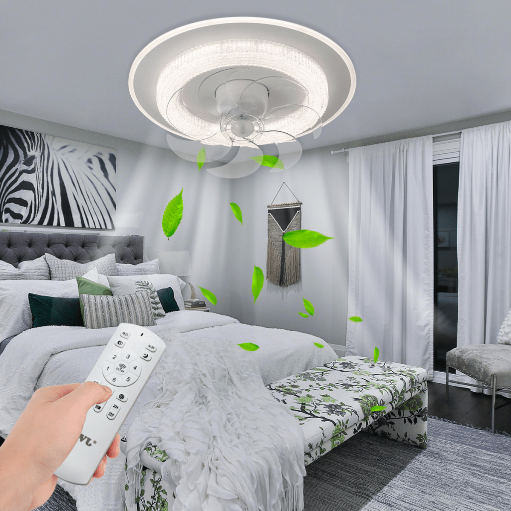 Ventilador de Techo con Luminario LED de 110 V CA 50/60 Hz / 88 W / 3 Tonos de Luz (6500 - 4 000 - 2 700 K) / Con giro 360° / Diámetro 495 mm / 6 Velocidades / Dimeable. - Image 2