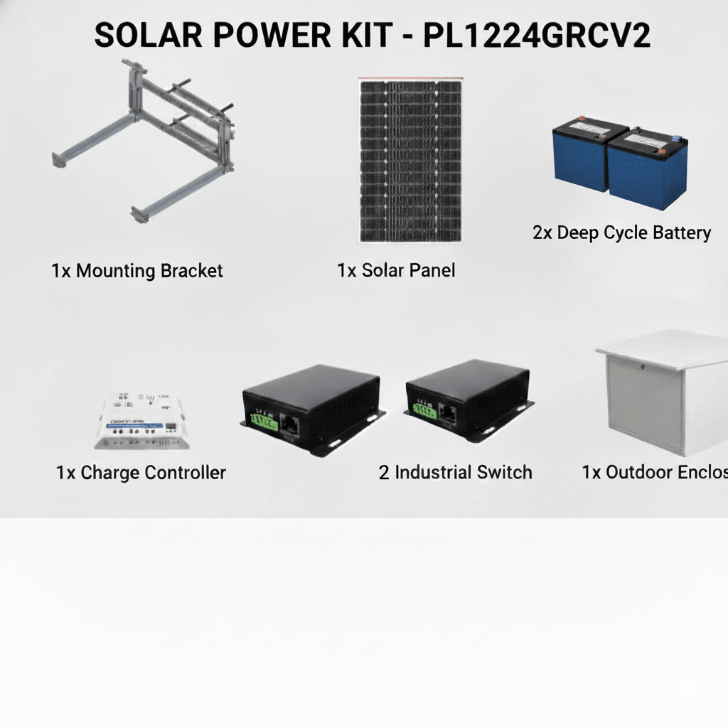 Kit Solar de 28 W con PoE Pasivo 24 Vcc para 2 Radios de Ubiquiti airMAX, Cambium ePMP - Image 2