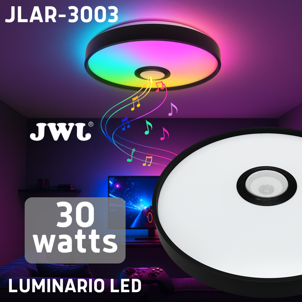 Luminario LED JLAR-3003 / 30W / 2400 Lúmenes / Bluetooth Control App / Voltaje 85-265V / Temperatura 6500K Fría / Garantía 3 Años - Image 2