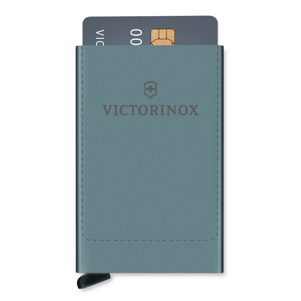 Tarjetero / Almacenamiento Seguro 4-6 Tarjetas / Aluminio Duradero / Protección RFID / Sistema Deslizamiento Patentado / Color Gris. - Image 2