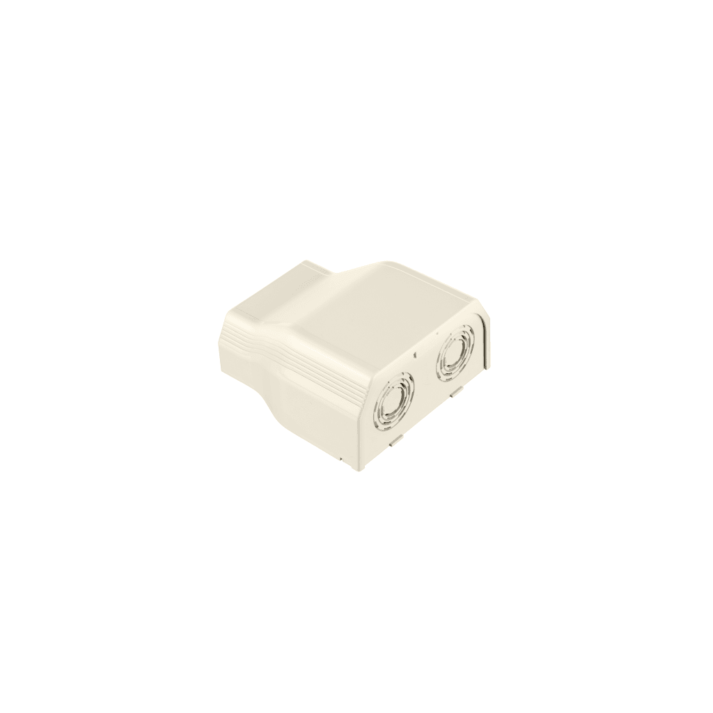 Conexión de tubería a canaleta T70, Salidas de 1/2", 3/4", 1" y 1 1/4", material ABS, Color Blanco Mate - Image 2