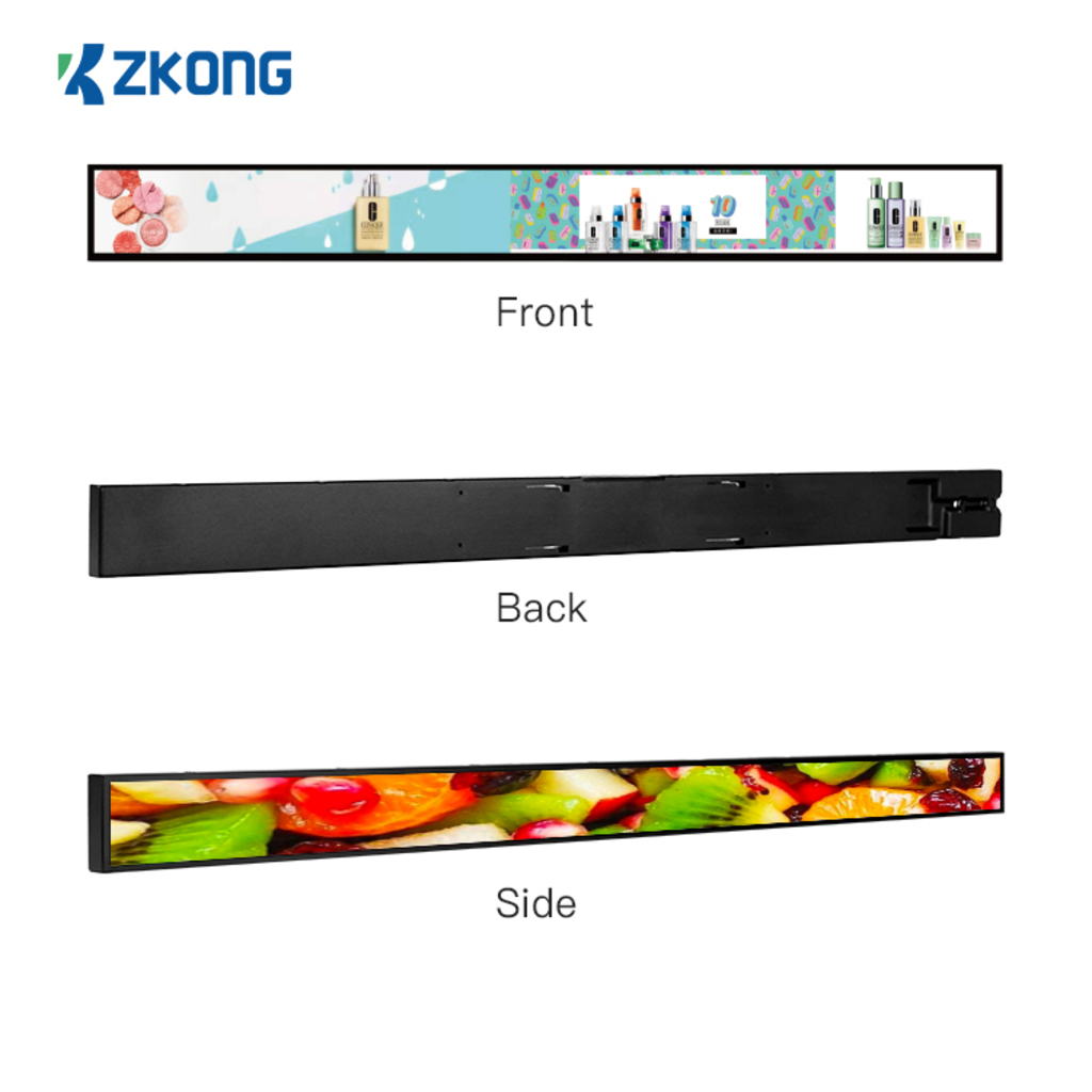 Display Electrónico de Estantes 23.1 Pulgadas ZKL231 / LCD Estirado 1920x158 / Android 4.4.2 / Brillo 400 Nits / Wi-Fi Dual Band / MicroUSB y Type-C / Consumo Máximo 45W / Certificaciones Internacionales - Image 2