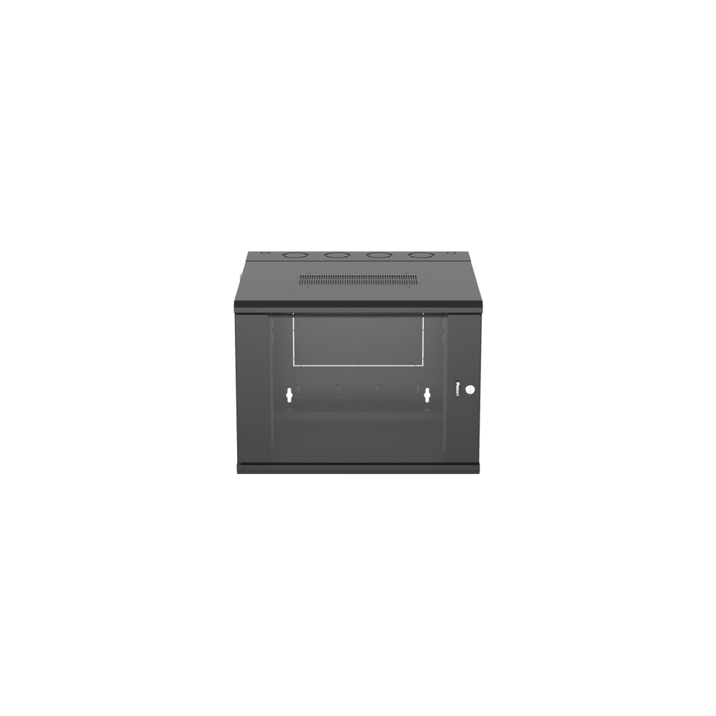 Gabinete PanZone de Montaje en Pared, de 19in, Puerta con Ventana de Seguridad, 9 UR, 635mm de Profundidad, Color Negro - Image 2