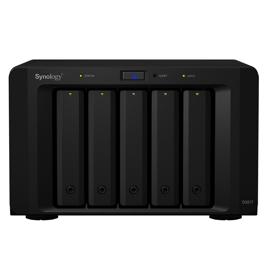 Unidad de Expansión Synology DX517 | 5 Bahías SATA HDD/SSD 3.5" y 2.5" | Puerto eSATA | Diseño Hot-Swap | Compatible con DS1517+ y DS1817+. - Image 2