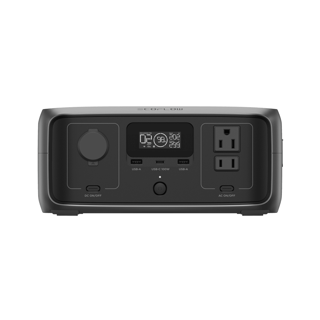 EcoFlow River 3 | Estación de Energía Portátil 245Wh Litio LFP / 2 AC 300 W (Max. 550W) / 1 USB-C 100W / 2 USB -A 12W / Cargador de Coche 8A a 12 o 24V / Conectividad WiFi y Bluetooth (App) / Carga Solar 110W Max. - Image 4